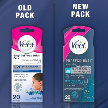 فيت شرائح شمعية للبشرة الحساسة للوجه - Veet Wax Strips Sensitive Face