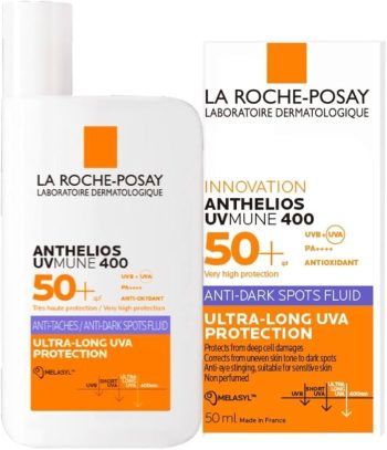 لاروش انثيليوس فلويد للبقع الداكنة صن بلوك 50 مل - La Roche Anthelios Fluid Dark Spots Sunblock 50 ml