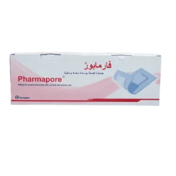 فارما بور لصقة قيصرية دريسنج 10*25 بالعلبة 40 قطعة - Pharmapore Caesar Dressing Strip Bandage 10*25 Box 40 pcs