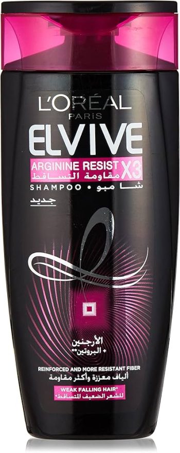 لوريال باريس إلفيف شامبو أرجينين أسود لتقوية الشعر 400 مل - L’Oréal Paris Elvive Shampoo Arginine Black 400 ml