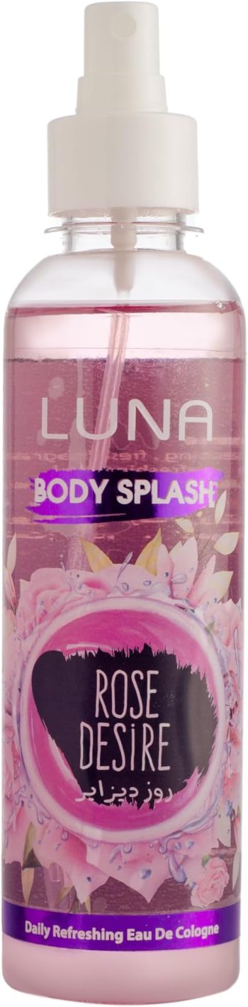 لونا كولونيا بدى اسبلاش روز ديزاير 250 مل - Luna Cologne Body Splash Rose Desire 250 ml