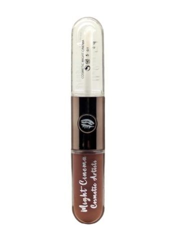 مايت سينما روج دبل سائل وملمع بني 203 - Might Cinema Double Liquid Lipstick with Gloss Brown 203