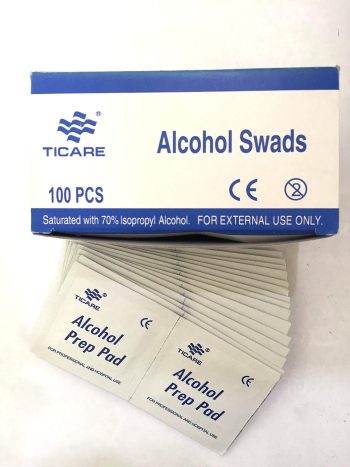 مسحات كحولية علبة 100 - Alcohol Swabs Box 100