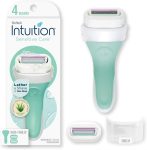 انتويشن شيك ماكينة حلاقة حريمي اربع موس اثنين غيار - Intuition Schick Women Razor Four Blades Two Refills