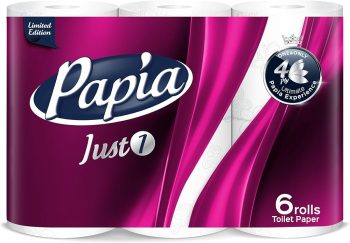 بابيا مناديل حمام 4 طبقات 6 بكرات - Papia Toilet Tissue 4 Ply 6 Rolls