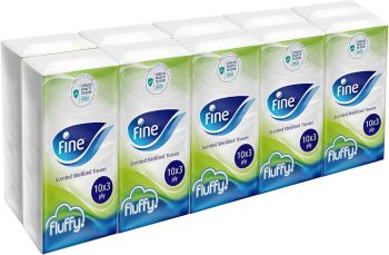 فاين فلافى مناديل جيب 10 مناديل - Fine Fluffy Pocket Tissues 10 Tissues