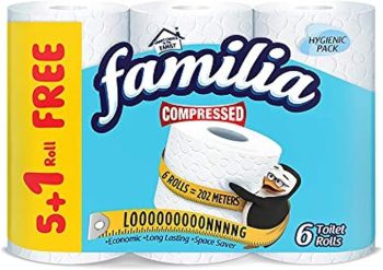 فاميليا مناديل تواليت مضغوط 6 بكرات - Familia Toilet Tissue Compact 6