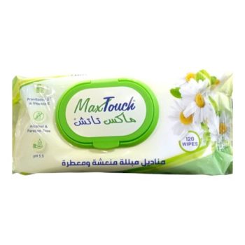 ماكس تاتش مناديل مبللة معطرة 120 منديل - Max Touch Scented Wet Wipes 120 Tissues