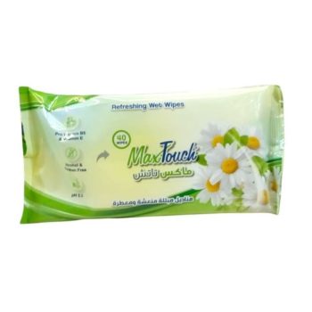 ماكس تاتش مناديل مبللة معطرة 40 منديل - Max Touch Wet Wipes Scented 40 Tissues