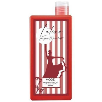 موود شاور جل لاتينو أحمر غامق 750 مل - Mood Shower Gel Latino Dark Red 750 ml