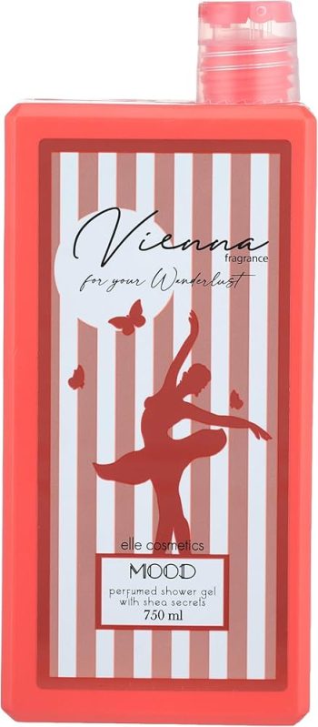 موود شاور جل فينا أحمر فاتح 750 مل - Mood Shower Gel Vienna Light Red 750 ml