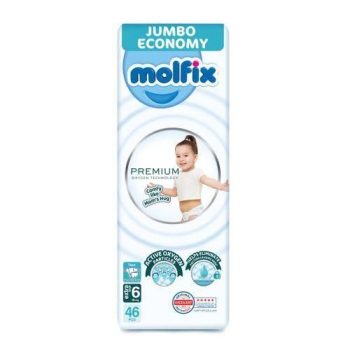مولفيكس حفاضات رقم 6 أكسجين 46 قطعة - Molfix Diapers Size 6 Oxygen 46 Count