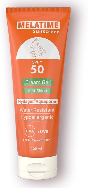 ميلا تايم صن سكرين كريم جل 120 مل - MelaTime Sunscreen Cream Gel 120 ml