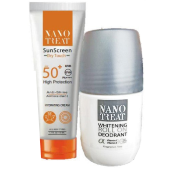 نانو تريت صن سكرين جل + رول أون تفتيح 50 مل - Nano Treat Sunscreen Gel + Roll On Brightening 50 ml