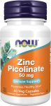 ناو سبيرولينا زنك بيكولينات مكمل غذائي 50 مجم 60 كبسولة - Now Spirulina Zinc Picolinate Dietary Supplement 50 mg 60 Capsules